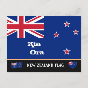 Carte Postale Drapeau Nouvelle-Zélande & Voyage en Nouvelle-Zéla