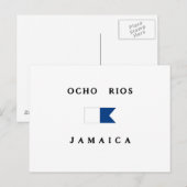 Carte Postale Drapeau Ocho Rios Jamaïque Alpha Dive (Devant / Derrière)