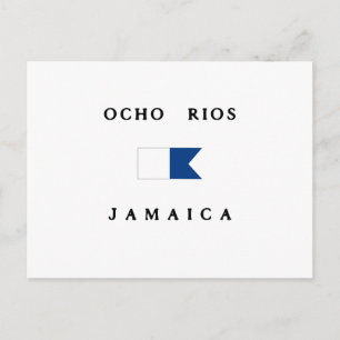 Carte Postale Drapeau Ocho Rios Jamaïque Alpha Dive