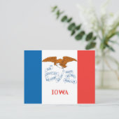 Carte Postale Drapeau officiel de l'Iowa (Debout devant)