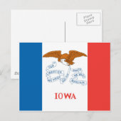 Carte Postale Drapeau officiel de l'Iowa (Devant / Derrière)