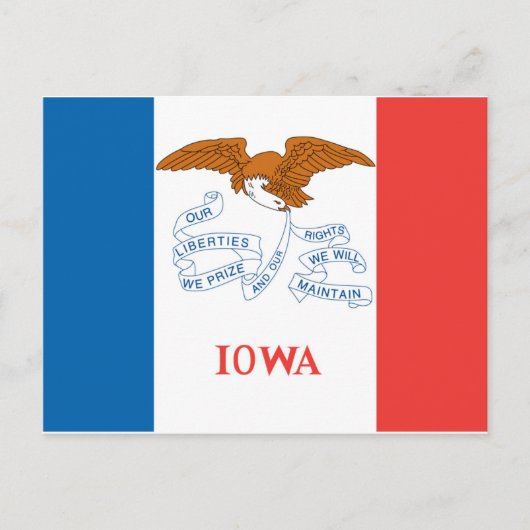 Carte Postale Drapeau officiel de l'Iowa (Devant)