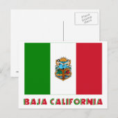 Carte Postale Drapeau officieux de la Basse Californie (Devant / Derrière)