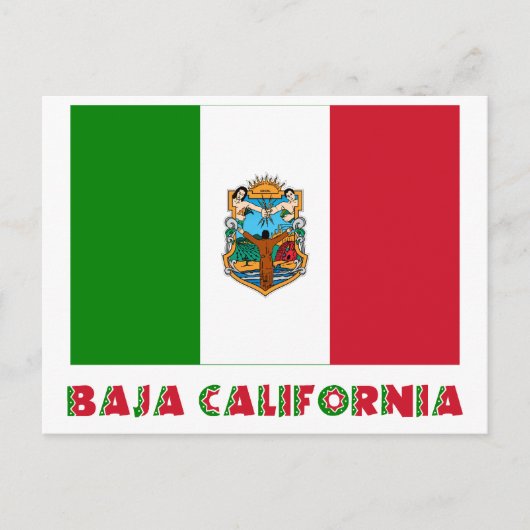 Carte Postale Drapeau officieux de la Basse Californie (Devant)
