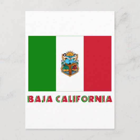 Carte Postale Drapeau officieux de la Basse Californie (Devant)