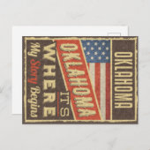 Carte Postale Drapeau Oklahoma USA (Devant / Derrière)