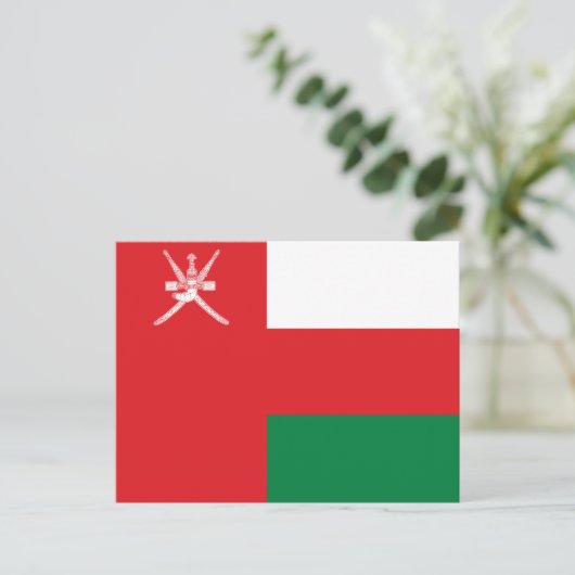 Carte Postale Drapeau Oman (Debout devant)