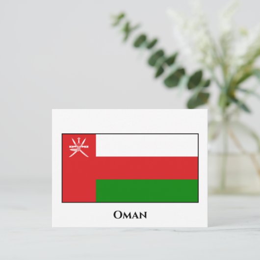 Carte Postale Drapeau Oman (Debout devant)