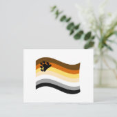 Carte Postale Drapeau ondoyant de la fierté de l'ours (Debout devant)