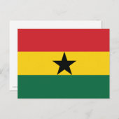 Carte Postale Drapeau ordinaire du Ghana (Devant / Derrière)