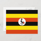 Carte postale drapeau Ouganda (Devant / Derrière)