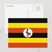 Carte Postale drapeau ouganda (Devant / Derrière)
