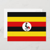Carte postale drapeau Ouganda (Devant / Derrière)