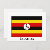 Carte Postale Drapeau ougandais (Devant / Derrière)