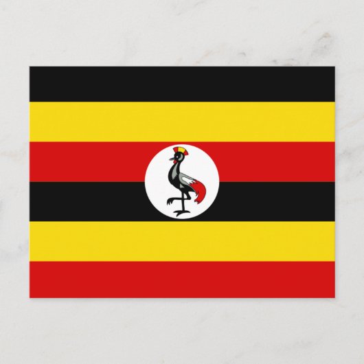 Carte Postale Drapeau ougandais, Drapeau de l'Ouganda (Devant)