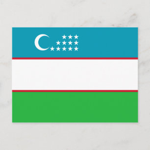 Carte Postale Drapeau Ouzbékistan