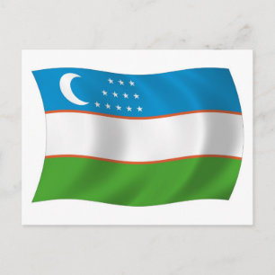 Carte postale Drapeau Ouzbékistan