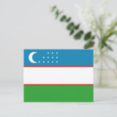 Carte postale Drapeau Ouzbékistan (Debout devant)