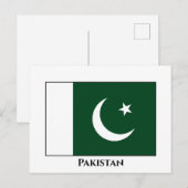 Carte Postale Drapeau pakistanais (Devant / Derrière)