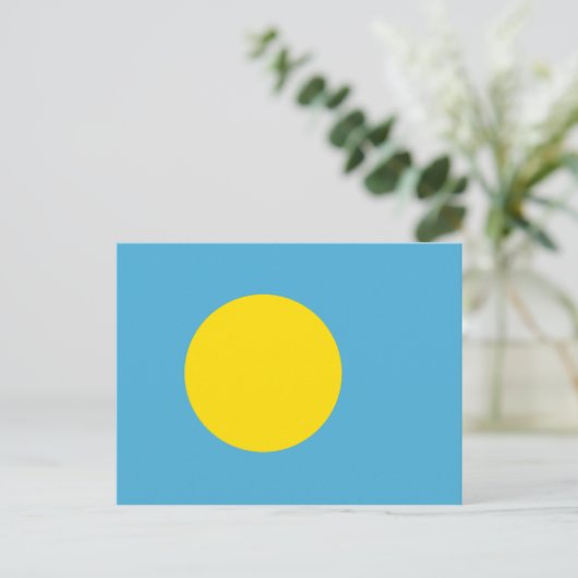Carte postale Drapeau Palau (Debout devant)