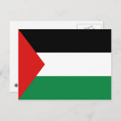 Carte postale Drapeau Palestine (Devant / Derrière)