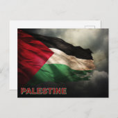Carte Postale Drapeau palestinien (Devant / Derrière)