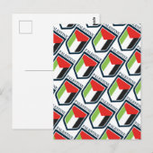 Carte Postale Drapeau palestinien (Devant / Derrière)