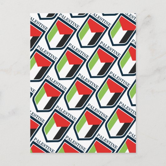 Carte Postale Drapeau palestinien (Devant)