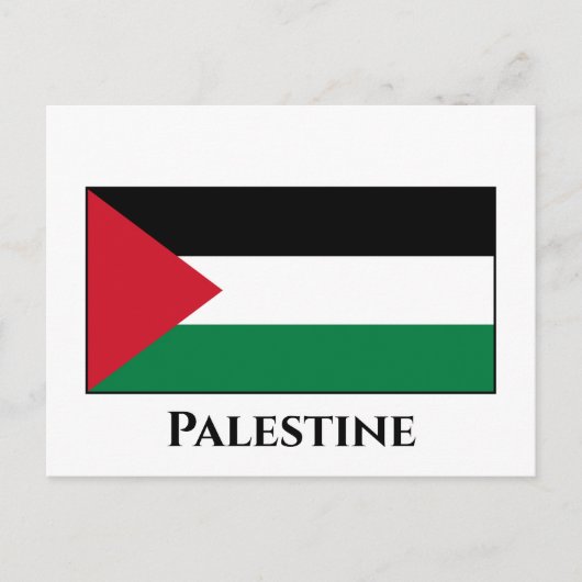 Carte Postale Drapeau palestinien (Devant)