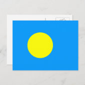 Carte Postale Drapeau paluan, Drapeau des Palaos (Devant / Derrière)