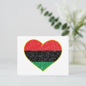 Carte Postale drapeau panafricain cœur histoire noire afro-améri (Debout devant)