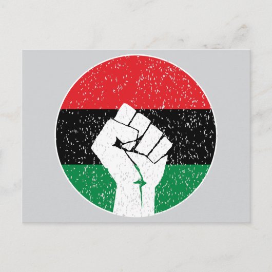 Carte Postale Drapeau panafricain, histoire des Noirs afro-améri (Devant)