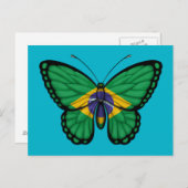 Carte Postale Drapeau papillon brésilien (Devant / Derrière)