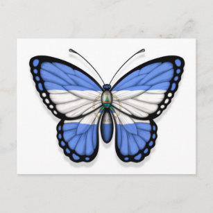 Carte Postale Drapeau papillon du Nicaragua