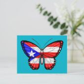 Carte Postale Drapeau papillon Porto Rico (Debout devant)