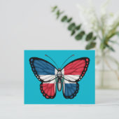 Carte Postale Drapeau papillon République dominicaine (Debout devant)