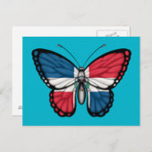Carte Postale Drapeau papillon République dominicaine (Devant / Derrière)