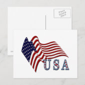 Carte postale Drapeau Patriotique (Devant / Derrière)