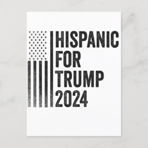 Carte Postale Drapeau Patriotique Américain Hispanic Pour Trump