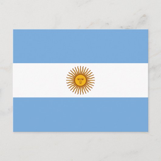 Carte Postale Drapeau Patriotique Argentin (Devant)