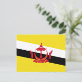 Carte postale Drapeau patriotique Brunei (Debout devant)
