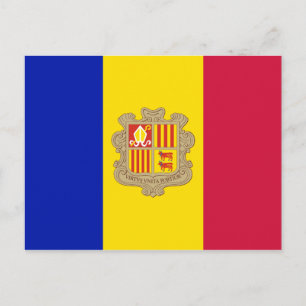 Carte Postale Drapeau patriotique d'Andorre