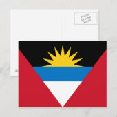 Carte Postale Drapeau patriotique d'Antigua-et-Barbuda (Devant / Derrière)