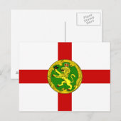 Carte Postale Drapeau patriotique d'Aurigny (Devant / Derrière)