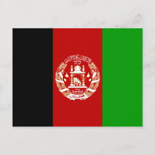 Carte Postale Drapeau patriotique de l'Afghanistan