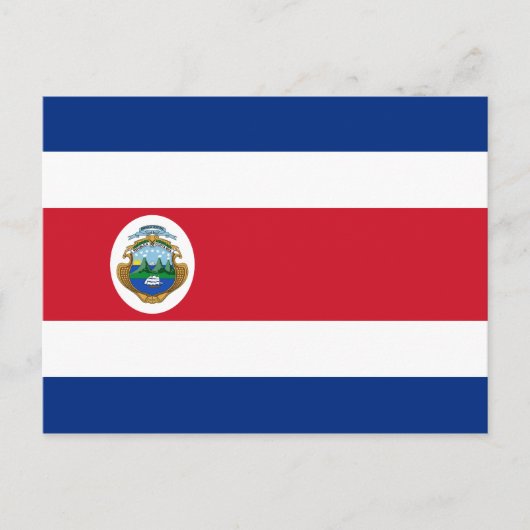 Carte Postale Drapeau patriotique du Costa Rica (Devant)