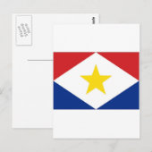 Carte Postale Drapeau Pays-Bas Antilles Saba (Devant / Derrière)