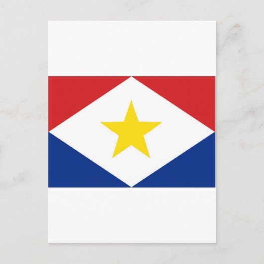 Carte Postale Drapeau Pays-Bas Antilles Saba (Devant)