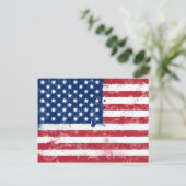 Carte Postale Drapeau peint des Etats-Unis (Debout devant)