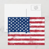 Carte Postale Drapeau peint des Etats-Unis (Devant / Derrière)